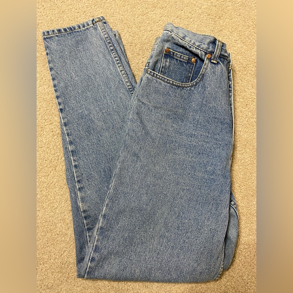 District Gasoline Vintage high waisted blue denim jeans (size 6)